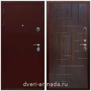 Одностворчатые входные двери, Дверь входная Армада Люкс ТАнтик медь / МДФ 16 мм ФЛ-57 Дуб шоколад