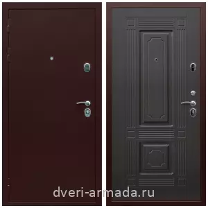 Входные двери 2050 мм, Дверь входная Армада Люкс Антик медь / МДФ 6 мм ФЛ-2 Венге со звукоизоляцией в офис  эконом