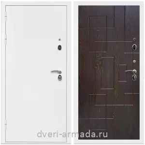 Входные двери Лондон, Дверь входная Армада Оптима Белая шагрень / МДФ 16 мм ФЛ-57 Дуб шоколад