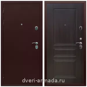 Правые входные двери, Дверь входная Армада Люкс Антик медь / МДФ 6 мм ФЛ-243 Эковенге наружная с утеплением в частный дом