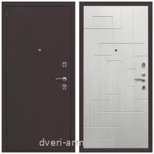Правые входные двери, Дверь входная Армада Комфорт Антик медь / МДФ 16 мм ФЛ-57 Белый жемчуг