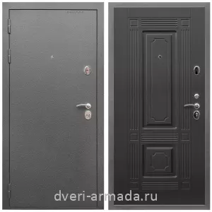 МДФ со стеклянными вставками, Дверь входная Армада Оптима Антик серебро / МДФ 16 мм ФЛ-2 Венге