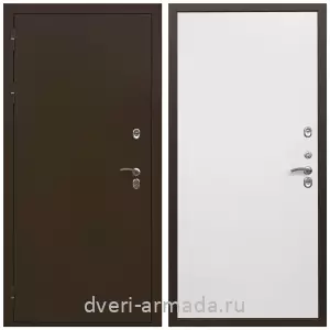 Тамбурные двери, Дверь входная уличная в квартиру Армада Термо Молоток коричневый/ МДФ 10 мм Гладкая белый матовый минеральная плита
