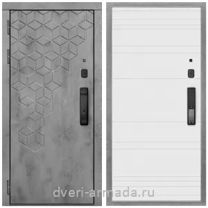 Одностворчатые входные двери, Дверь входная Армада Квадро МДФ 16 мм Kaadas K9 / МДФ 16 мм ФЛ Дуб кантри белый горизонт