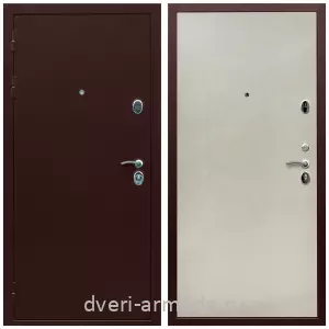 МДФ без фрезеровки, Дверь входная утепленная Армада Люкс Антик медь / МДФ 6 мм ПЭ Венге светлый