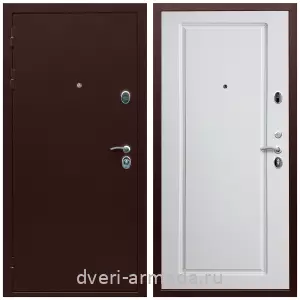Одностворчатые входные двери, Дверь входная Армада Люкс Антик медь / МДФ 16 мм ФЛ-119 Белый матовый