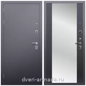 Входные двери с зеркалом и теплоизоляцией, Дверь входная утепленная Армада Люкс Антик серебро / МДФ 16 мм СБ-16 Венге в квартиру