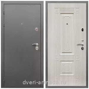Одностворчатые входные двери, Дверь входная Армада Оптима Антик серебро / МДФ 6 мм ФЛ-2 Дуб белёный