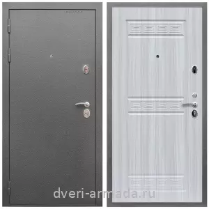 4 контура, Дверь входная Армада Оптима Антик серебро / МДФ 10 мм ФЛ-242 Сандал белый