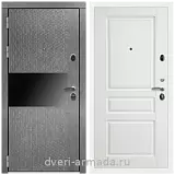 Дверь входная Армада Престиж Белая шагрень МДФ 16 мм Штукатурка графит / ФЛ-243 Белый матовый
