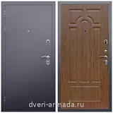Дверь входная в квартиру Армада Люкс Антик серебро / ФЛ-58 Морёная береза с шумоизоляцией эконом с МДФ панелями