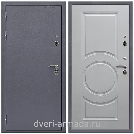 Дверь входная Армада Престиж Strong антик серебро / МДФ 16 мм МС-100 Белый матовый