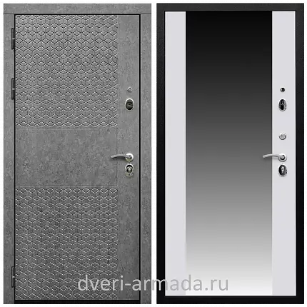 Дверь входная Армада Престиж Черная шагрень МДФ 16 мм Штукатурка графит ФЛС - 502 / МДФ 16 мм СБ-16 Белый матовый
